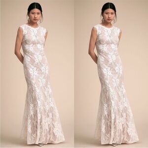 BHLDN Ivory Lace Sheath Wedding Dress